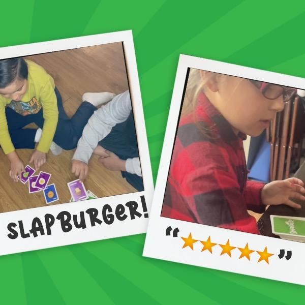 Slapburger Fun Family Games for Game Night - Playing Card Games for Kids and Adults, Families, Teens, Car Travel, Camping, Party, Stocking Stuffer Gifts - Ages 4 and Up, 2-6 Players, 15 min