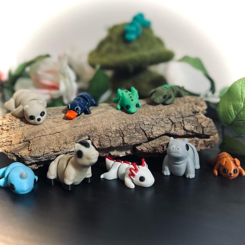 10 Pack of Pocket Pals - Mini 3d Printed Articulated Figurines