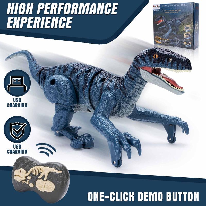 Remote Control Dinosaur for Boys 4-7,Robot Dinosaur Toys for Kids 5-7,Jurassic Velociraptor Toys for Kids 3 5 7 Year Old boy Birthday Gift