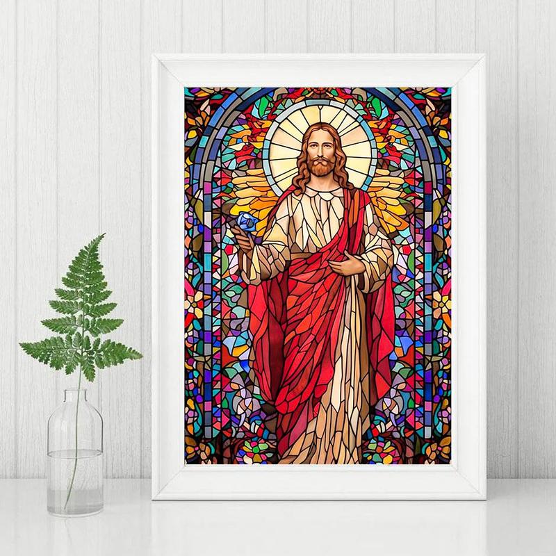 Angel Pattern DIY Diamond Art Painting Without Frame, DIY 5D Diamond Arts Painting Kit, Wall Art Decor For Home Living Room Bedroom