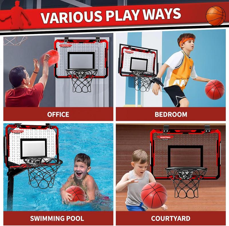 Basketball Hoop Indoor for , Mini Basketball Hoop with 4 Balls, Basketball Toys for  6 7 8 9 10 11 12 Year Old Boys