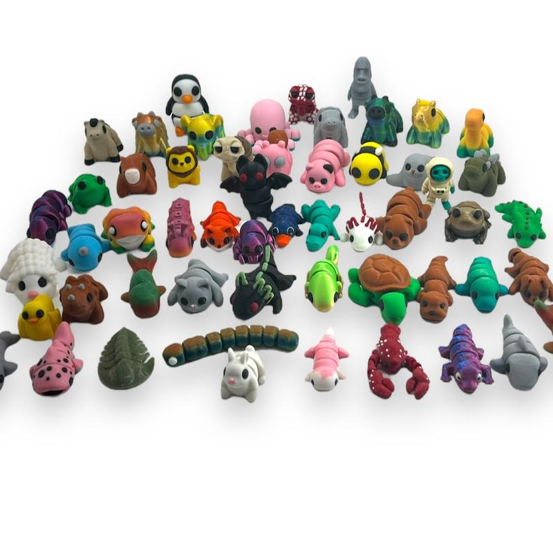 10 Pack of Pocket Pals - Mini 3d Printed Articulated Figurines