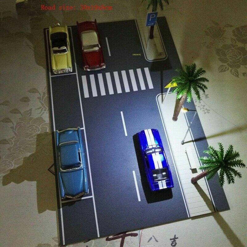 Diorama 1 64 Scale Car Garage Model Car Parking Lot Road Highway Scenery City Street View Roadway Scene Display Model Toy