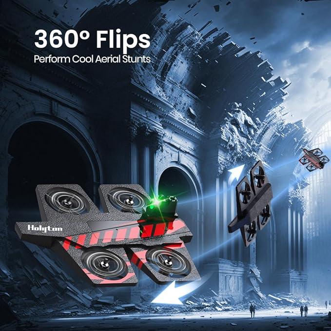 2 in 1 Remote Control Plane, HT40 Indoor RC Jet with Land Mode and Fly Mode, Altitude Hold, 3D Flips, Headless Mode and 2 Batteries, Easy to Fly RC Airplanes