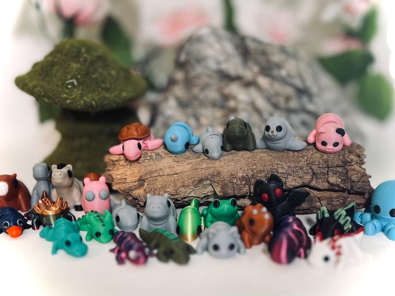 10 Pack of Pocket Pals - Mini 3d Printed Articulated Figurines