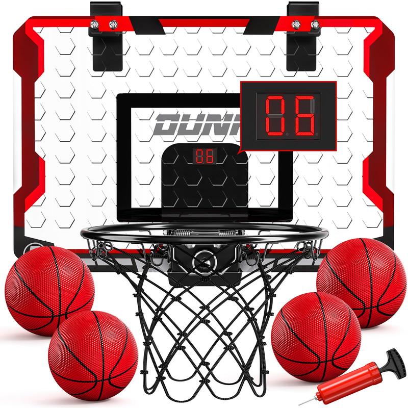 Indoor Basketball Hoop , Door Room Basketball Hoop with  Scoreboard, Mini Basketball Hoop with 4 Balls, Basketball Toys