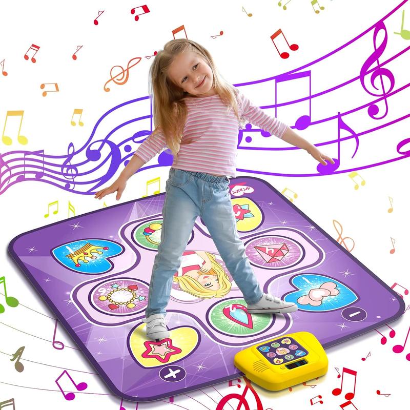 Dance Mat for Girls  6 7 8 9 10+ Year Old, 5  Modes, Birthday Gifts Toys for , Dancing Pad with Adjustable Volume, LED Lights