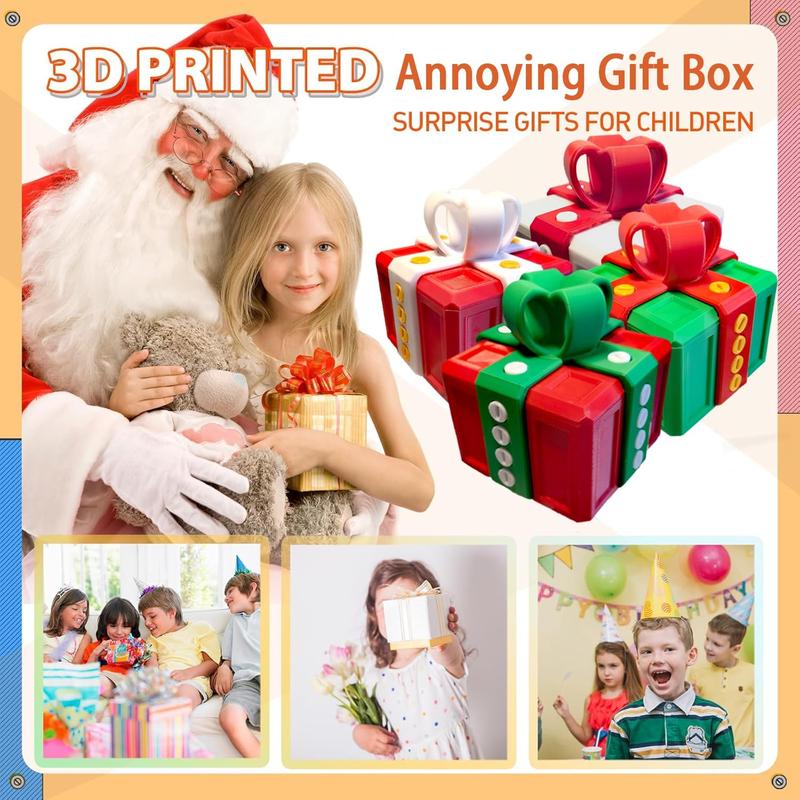 Puzzle Present Unwrap the Challenge! Annoying gift box, 3D Printed Prank Gift Box - Great for Christmas, Birthdays, and Other Holidays - Perfect Funny Gift