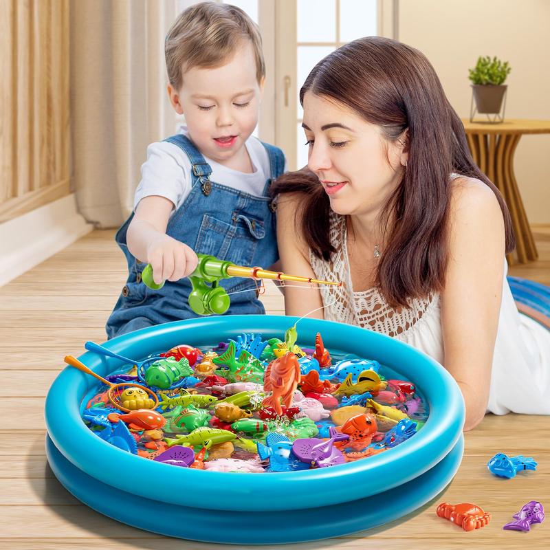 Magnetic Fishing Game Toy for boys, Small Pool Toys for Child, boys Water Toys Indoor and Outdoor, Summer Toys for Boy and Girls, Gift for Party and Holiday