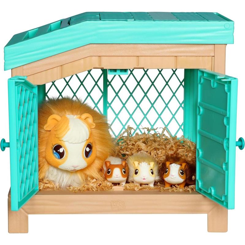 Little Live Pets - Mama Surprise | Soft, Interactive Mama Guinea Pig and her Hutch, and her 3 Surprise Babies. 20+ Sounds & Reactions. for Kids Ages 4+, Multicolor, 7.8 x 11.93 x 11.38 inches