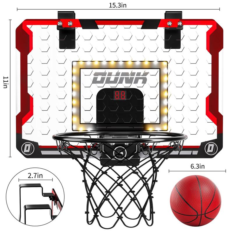 Indoor Basketball Hoop , Door Room Basketball Hoop with  Scoreboard, Mini Basketball Hoop with 4 Balls, Basketball Toys