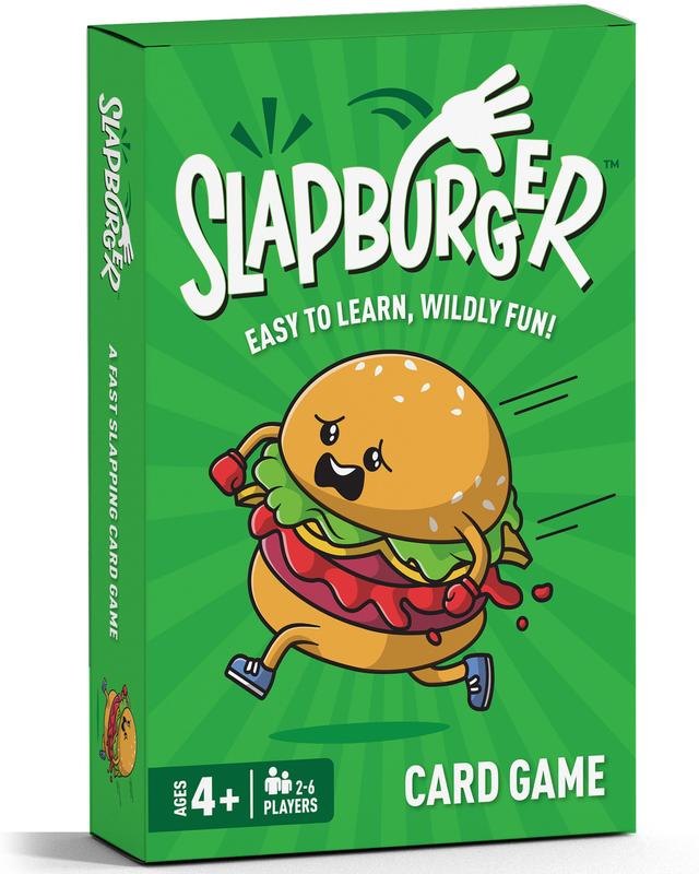 Slapburger Fun Family Games for Game Night - Playing Card Games for Kids and Adults, Families, Teens, Car Travel, Camping, Party, Stocking Stuffer Gifts - Ages 4 and Up, 2-6 Players, 15 min