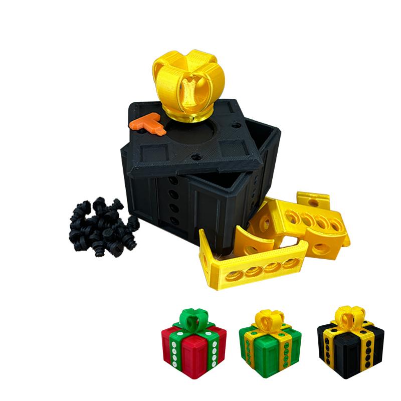 Puzzle Present Unwrap the Challenge! Annoying gift box, 3D Printed Prank Gift Box - Great for Christmas, Birthdays, and Other Holidays - Perfect Funny Gift