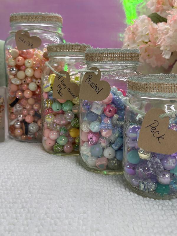 Glass Jar Custom Bead Mixes  All Beads chosen during LIVE stream