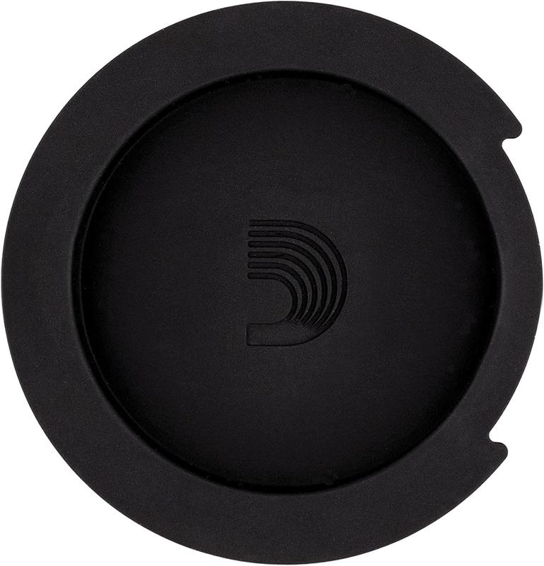 D'Addario Accessories Screeching Halt Acoustic Guitar Soundhole Cover - Acoustic Guitar Accessories - Eliminates Feedback,Black