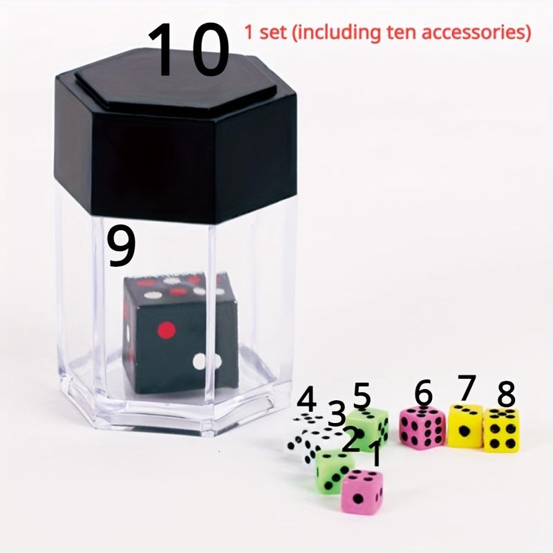 Magic Explosive Dice Trick Set - Multiplying Dice Illusion Kit with Transparent Box, Close-Up Magic Prop, Ideal for Autumn, Halloween, Christmas Gifts