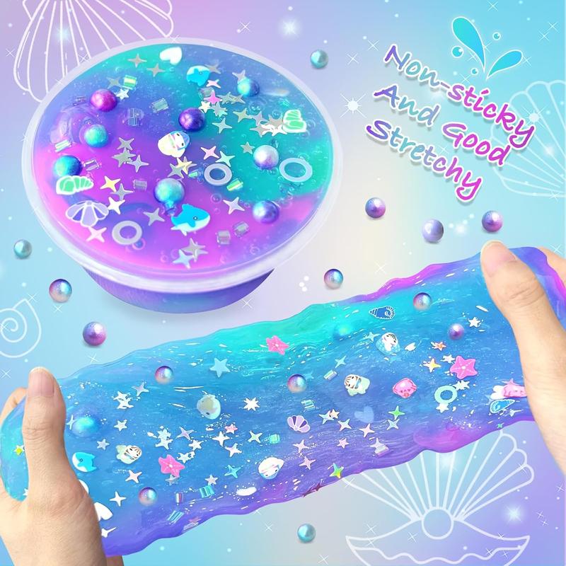 Christmas gift Slime Kit for Girls DIY Slime Making Kit with Glitter Add Ins Foam Jelly Cubes Slime Christmas Birthday