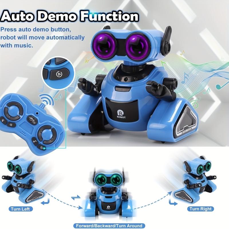 RC Robot Toys STEM Remote Control Robot with Dance, Music, LED Eyes, Interactive Functions for Kids Toddlers Boys Girls 3 4 5 6 Years Old control car