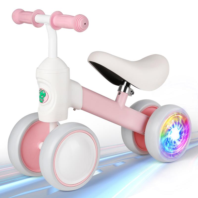 Colorful Lighting Baby Balance Bike Toys, Toddler Balance Bike, No Pedal 4 Silence Wheels & Soft Seat First Bike, Birthday Gifts