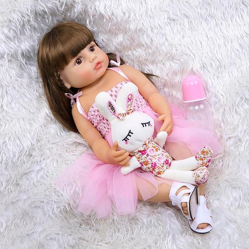 Reborn Baby Doll, 1 Set 55cm 22inch Lifelike Baby Doll & Accessories, Realistic Baby Dolls, Reborn Baby Dolls, Full Body Silicone Reborn for Sale, Thanksgiving, Chrismats Gift Set, Stocking Fillers