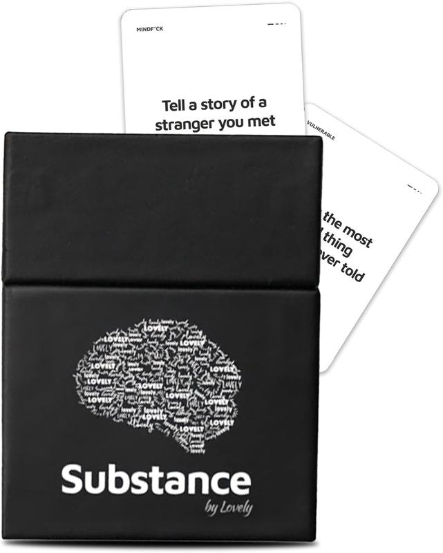 Substance Card Game - 90 Conversation Cards for Adults, Couples, Friends, Co-Workers, Strangers - Meaningful, Deep Conversation Started Card Game for Game Night or Date Night - 2-6 Players