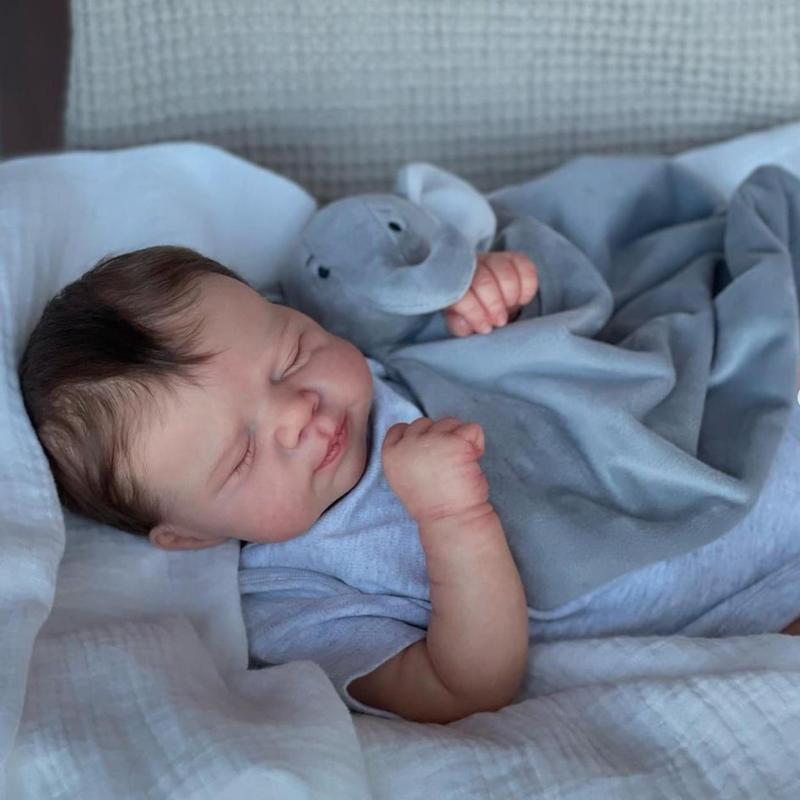 Soft Silicone Reborn Baby Doll,Realistic Newborn Baby Doll，19inch 48cm,for christmas gift,lifelike birthday gift