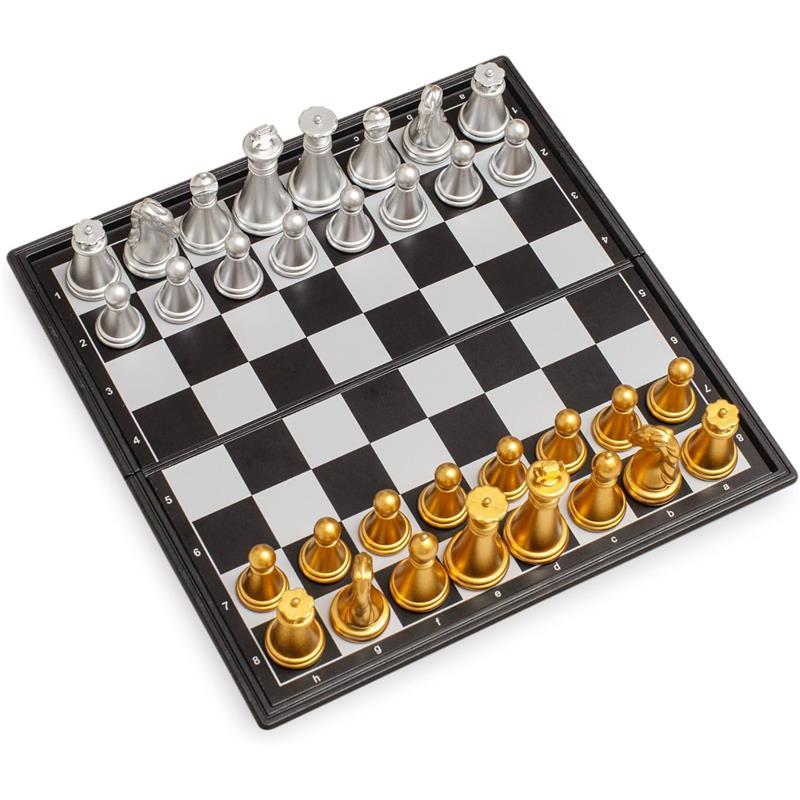 Travel magnetic chess mini set (5 inches)-compact, foldable, educational board game