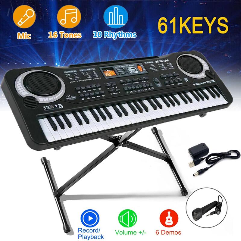 61 Key Music Piano Keyboard for Kids,Portable Electronic Musical Instrument,Multi-function Keyboard With Microphone Gifts for Boys and Girls