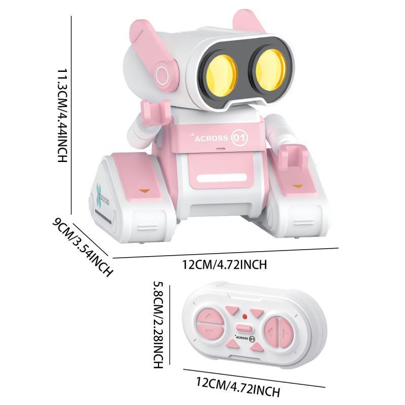 Remote Control Robot Toy, Rechargeable Robot Toy with LED Light, Dancing Robot Toy with Music, Electric Toy for Boys & Girls