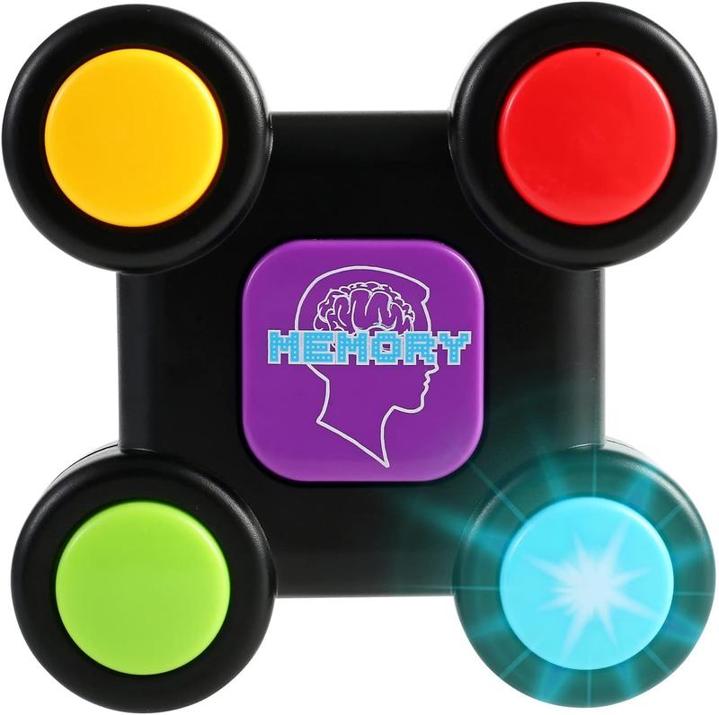 Light-Up Memory Game with Sounds - Electronic 4 Sequence Handheld Classic Brain Toy for Boys, Girls & Adults, Lightweight, Portable Gift for Kids