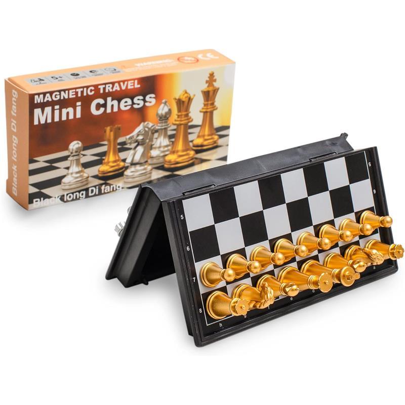 Travel magnetic chess mini set (5 inches)-compact, foldable, educational board game