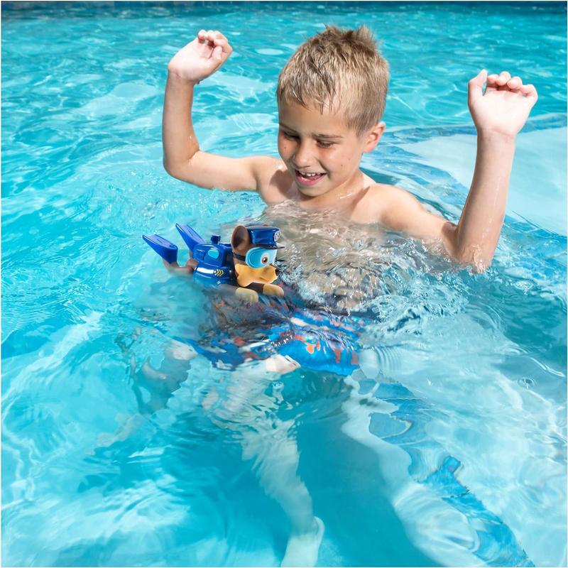 SwimWays Paw Patrol Paddlin' Pups Pool Toys & Outdoor Games, Bath Toys & Pool Party Supplies for Kids Aged 4 & Up, No Batteries Required, Chase