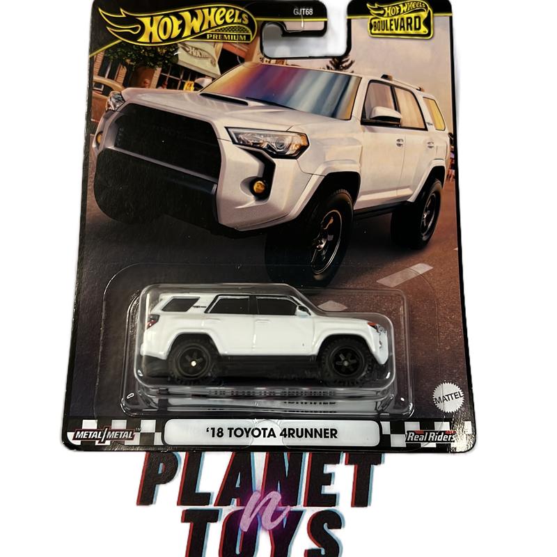 Hot Wheels Premium BOULEVARD SERIES White '18 Toyota 4RUNNER Diecast Car Collectible 1:64