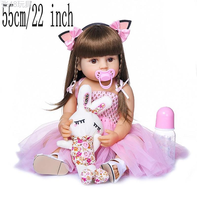 Reborn Baby Doll, 1 Set 55cm 22inch Lifelike Baby Doll & Accessories, Realistic Baby Dolls, Reborn Baby Dolls, Full Body Silicone Reborn for Sale, Thanksgiving, Chrismats Gift Set, Stocking Fillers