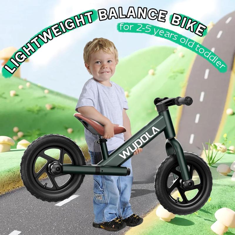 Green Toddler Balance Bike – Tool-Free Assembly, Adjustable Seat, No Pedals, Perfect for Boys & Girls Ages 2-5