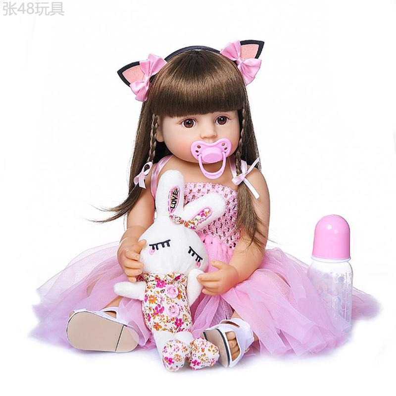 Reborn Baby Doll, 1 Set 55cm 22inch Lifelike Baby Doll & Accessories, Realistic Baby Dolls, Reborn Baby Dolls, Full Body Silicone Reborn for Sale, Thanksgiving, Chrismats Gift Set, Stocking Fillers