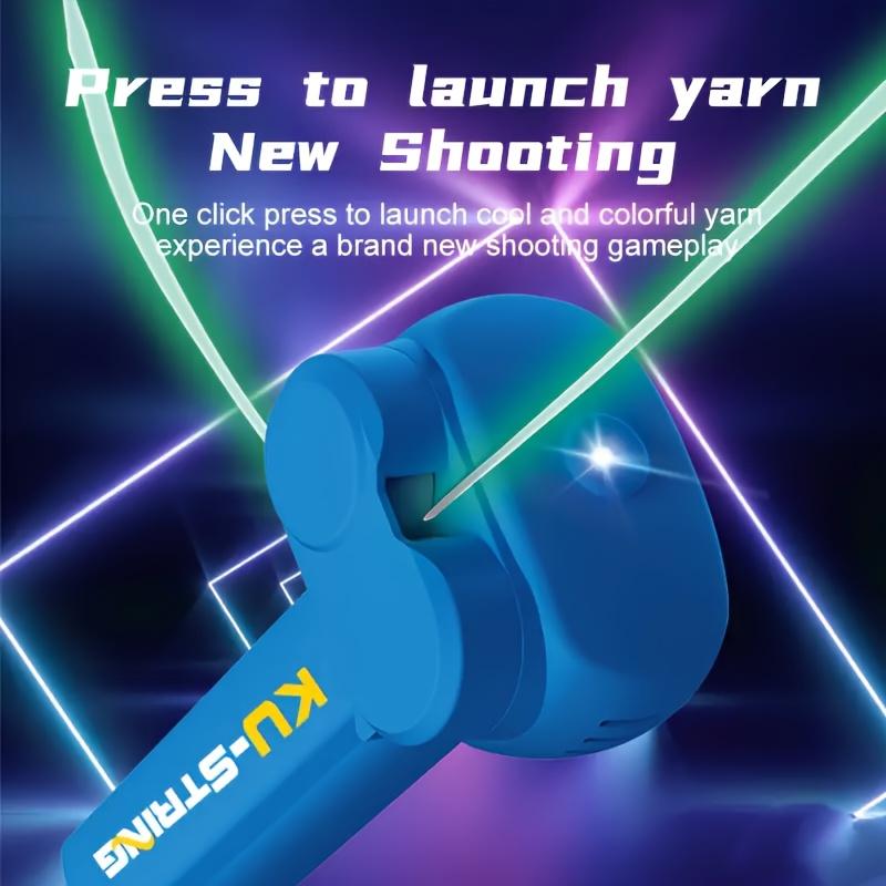 Glow-in-the-Dark Rechargeable String Shooter - Handheld Electric Rope Launcher, Perfect for Parties & Novelty Gifts, Mixed Colors