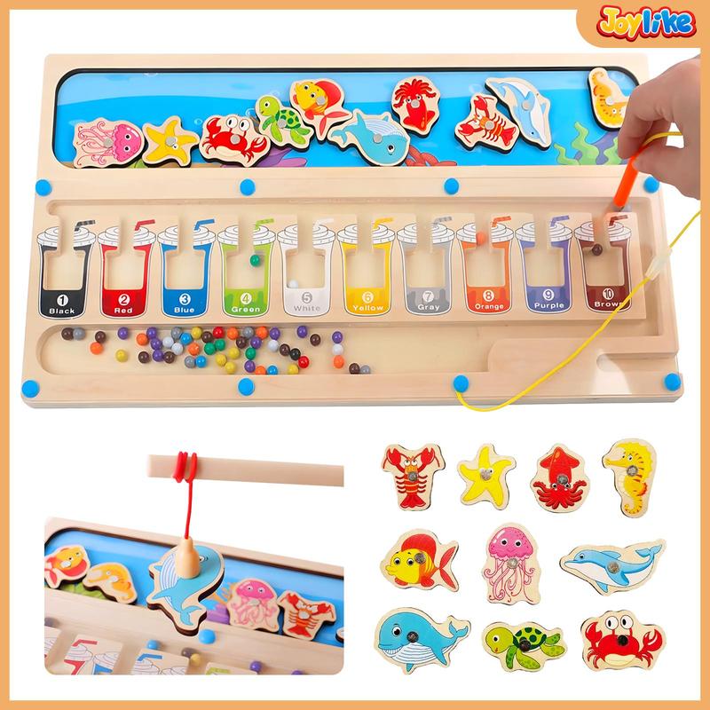 Talgic Wooden Color Matching Counting Puzzle for Toddlers  Educational Fine Motor Skills Toy