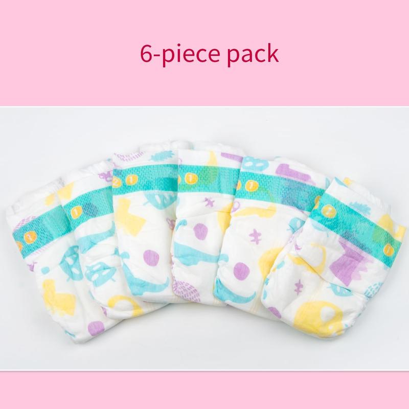 6-Piece Pack Reborn Baby Dolls Diapers for 17-22 inch Reborn Doll Newborn