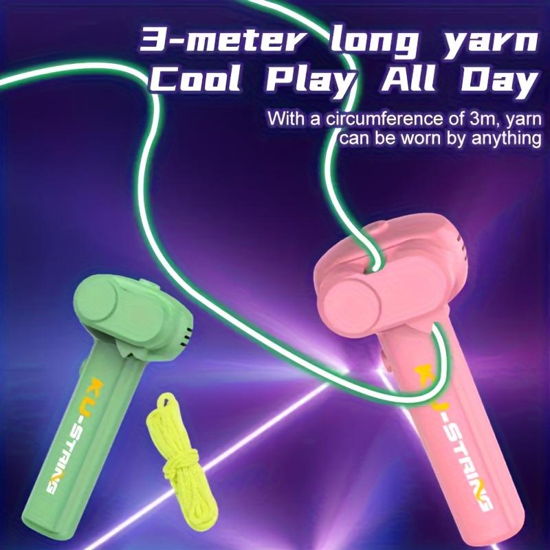 Glow-in-the-Dark Rechargeable String Shooter - Handheld Electric Rope Launcher, Perfect for Parties & Novelty Gifts, Mixed Colors