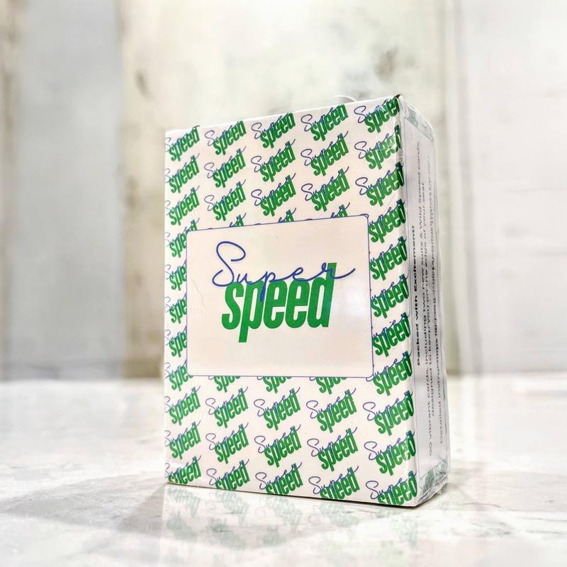 Super Speed Card Game - 90-Card Deck with 2 Blue Suits & 10 Wild Speed Cards - Fast-paced Fun for Family Game Nights