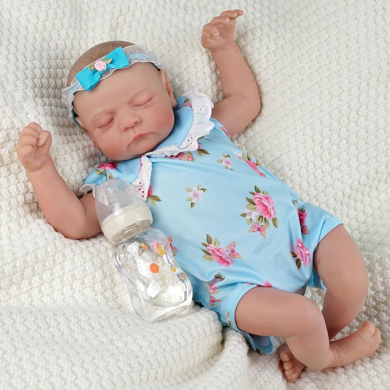 BABESIDE Lifelike Reborn Baby Dolls Girl - 20 Inch Cute Soft Vinyl Realistic Baby Doll Poseable Sleeping Real Life Baby Dolls with Complete Accessories and Gift Box for 3+