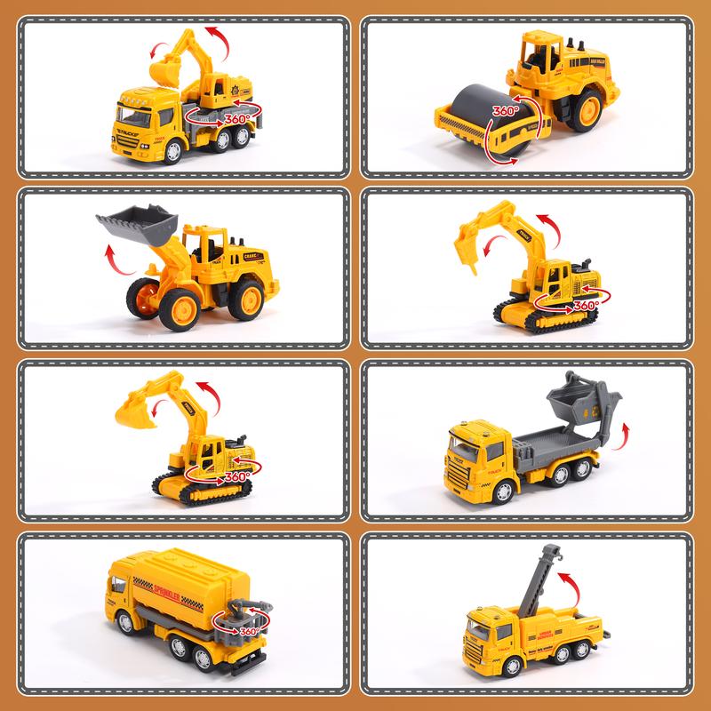 Construction Toys Vehicles 18 PCS Toy Set With Play Mat Toys Truck Car Set