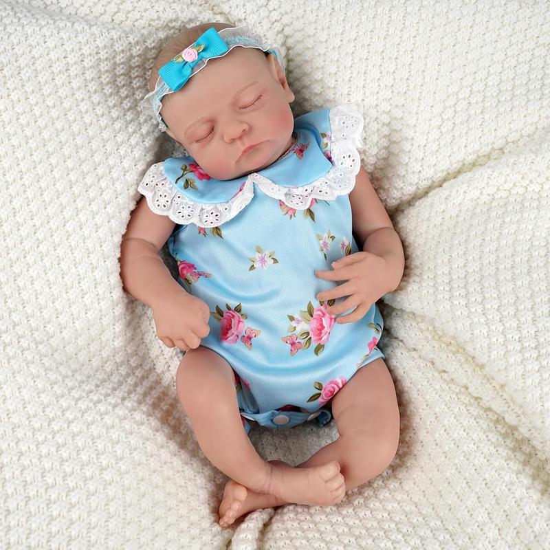 BABESIDE Lifelike Reborn Baby Dolls Girl - 20 Inch Cute Soft Vinyl Realistic Baby Doll Poseable Sleeping Real Life Baby Dolls with Complete Accessories and Gift Box for 3+