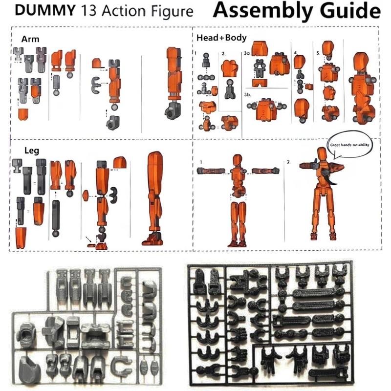 16 New Colors 2024 DIY T13 Lucky Puppet Joints Can Move DIY Doll Generation Dummy Doll DIY Body  Decompression Tabletop Display