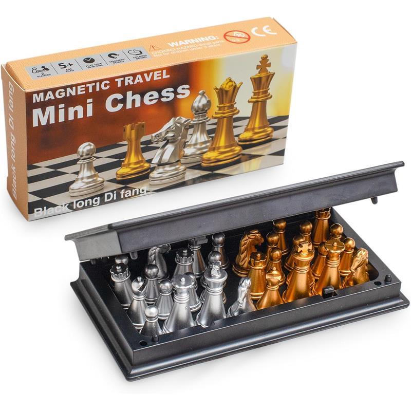 Travel magnetic chess mini set (5 inches)-compact, foldable, educational board game