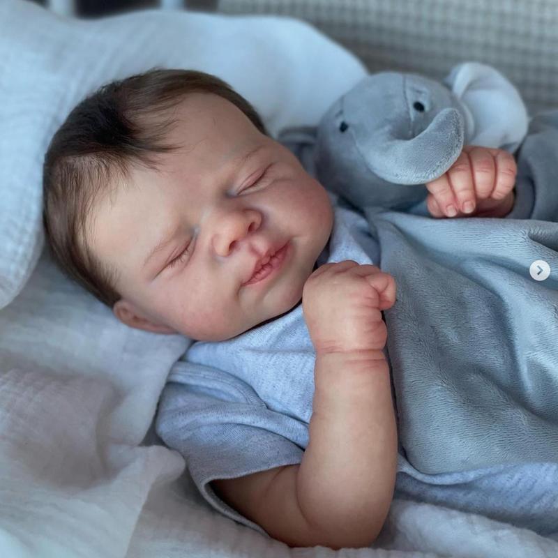 Soft Silicone Reborn Baby Doll,Realistic Newborn Baby Doll，19inch 48cm,for christmas gift,lifelike birthday gift