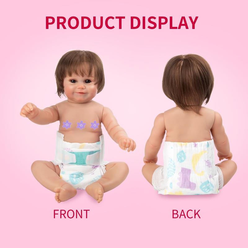 6-Piece Pack Reborn Baby Dolls Diapers for 17-22 inch Reborn Doll Newborn