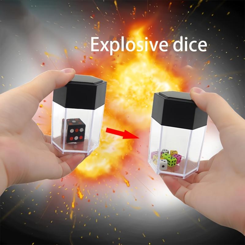 Magic Explosive Dice Trick Set - Multiplying Dice Illusion Kit with Transparent Box, Close-Up Magic Prop, Ideal for Autumn, Halloween, Christmas Gifts