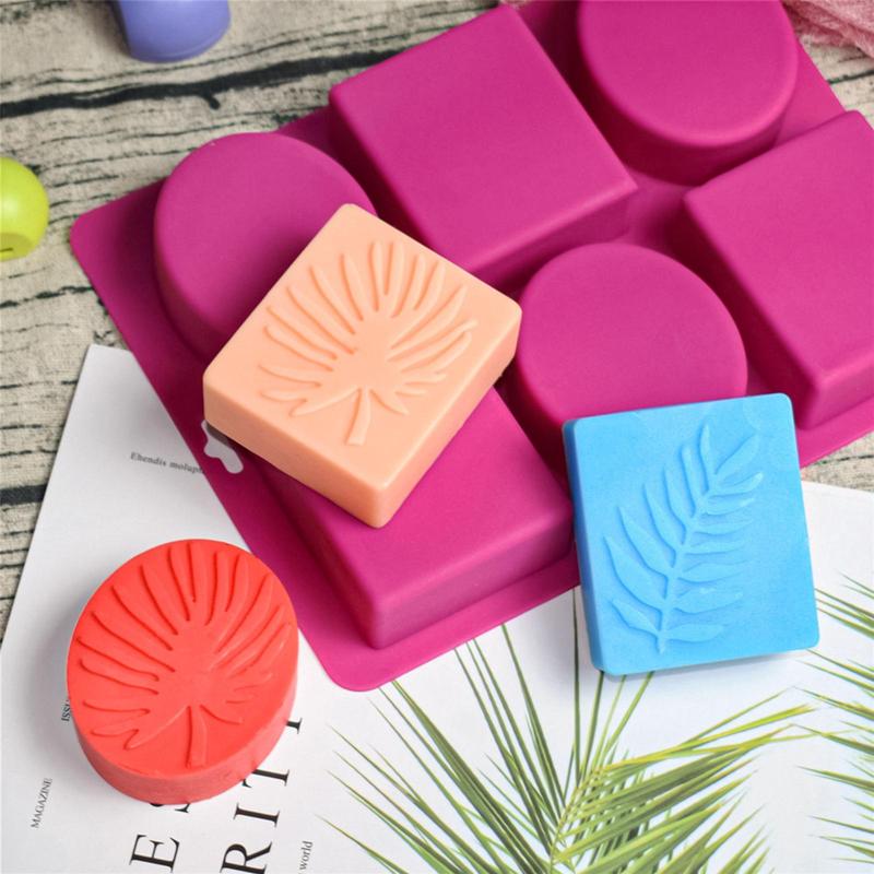 6 Cavities Handmade Soap Making Mold, 2 Counts set Leaf and Bee Shaped Soap Mold, DIY Handmade Silicone Mold for Soap Making